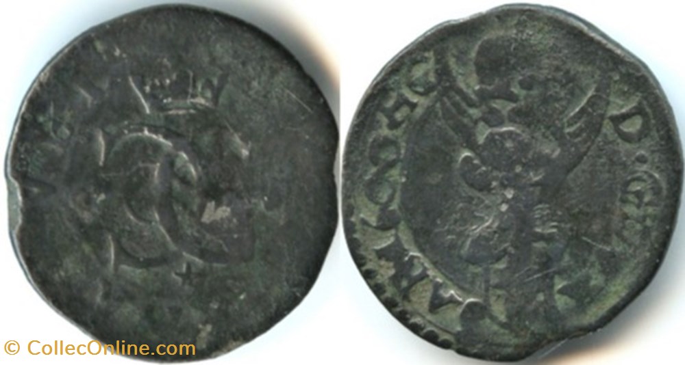 1600 Duché de Savoie, 1/2 Soldo, Chambéry - Carlo Emanuele I monnaies europe medievale france feodales 1600 duche de savoie 1 2 soldo chambery carlo emanuele i