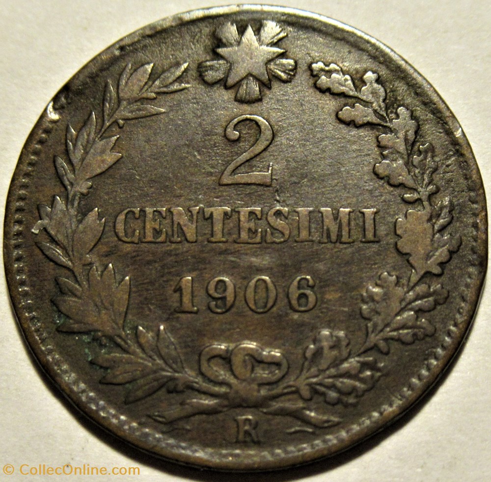 1906 Regno d'Italia, 2 Centesimi, Roma - Vittorio Emanuele III 3 monnaies monde italie 1906 regno italia 2 centesimi roma vittorio emanuele iii