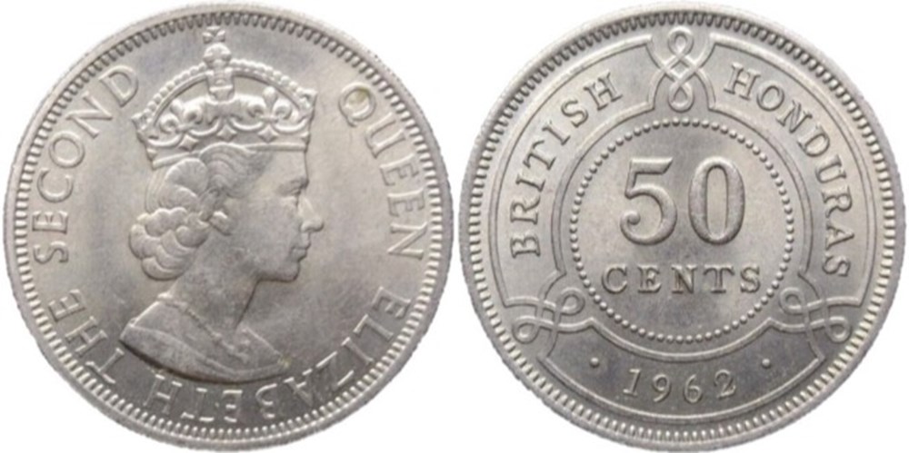 Elizabeth II - 50 Cents 1981 - British Honduras / Belize monnaies monde elizabeth ii 50 cents 1981 british honduras belize