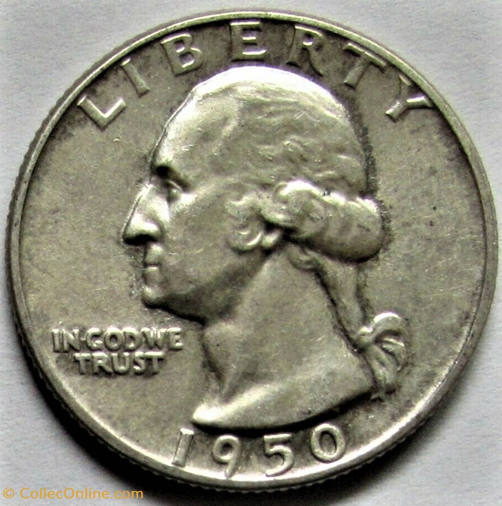 1950 Quarter Dollar - Doubling Reverse monnaies monde etats unis 1950 quarter dollar doubling reverse