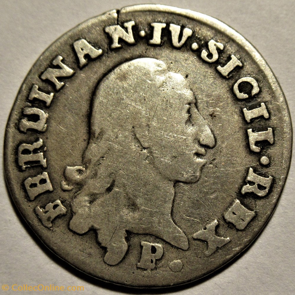 monnaies europe medievale royaume de naples 1798 regno di napoli 10 grana ferdinando iv 2ex