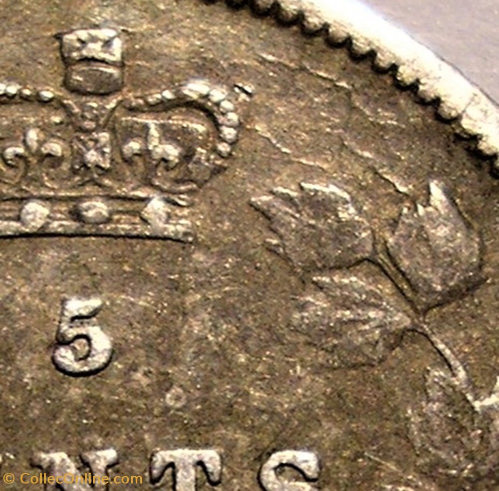 Victoria - 5 Cents 1871 - Die Crack 5 monnaie monde canadum victoria 5 cents 1871 die crack