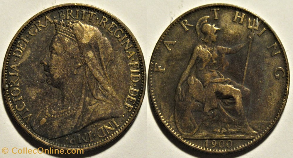 monnaies monde royaume uni victoria one farthing 1900 kingdom of great britain