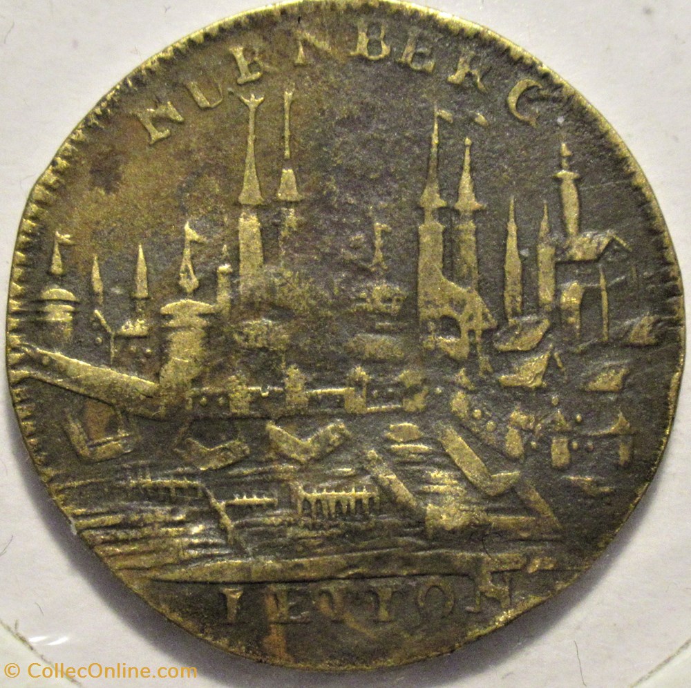 Counter Token, Trade Flourishes 1800' - Nuremberg Rechenpfennige von Lauer monnaies paranumismatique jetons poids counter token trade flourishes 1800 nuremberg rechenpfennige von lauer