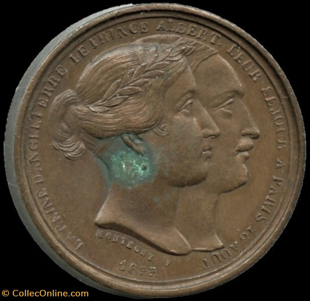 medailles france second empire visite de la reine victoria et du prince albert a paris le 18 aout 1855