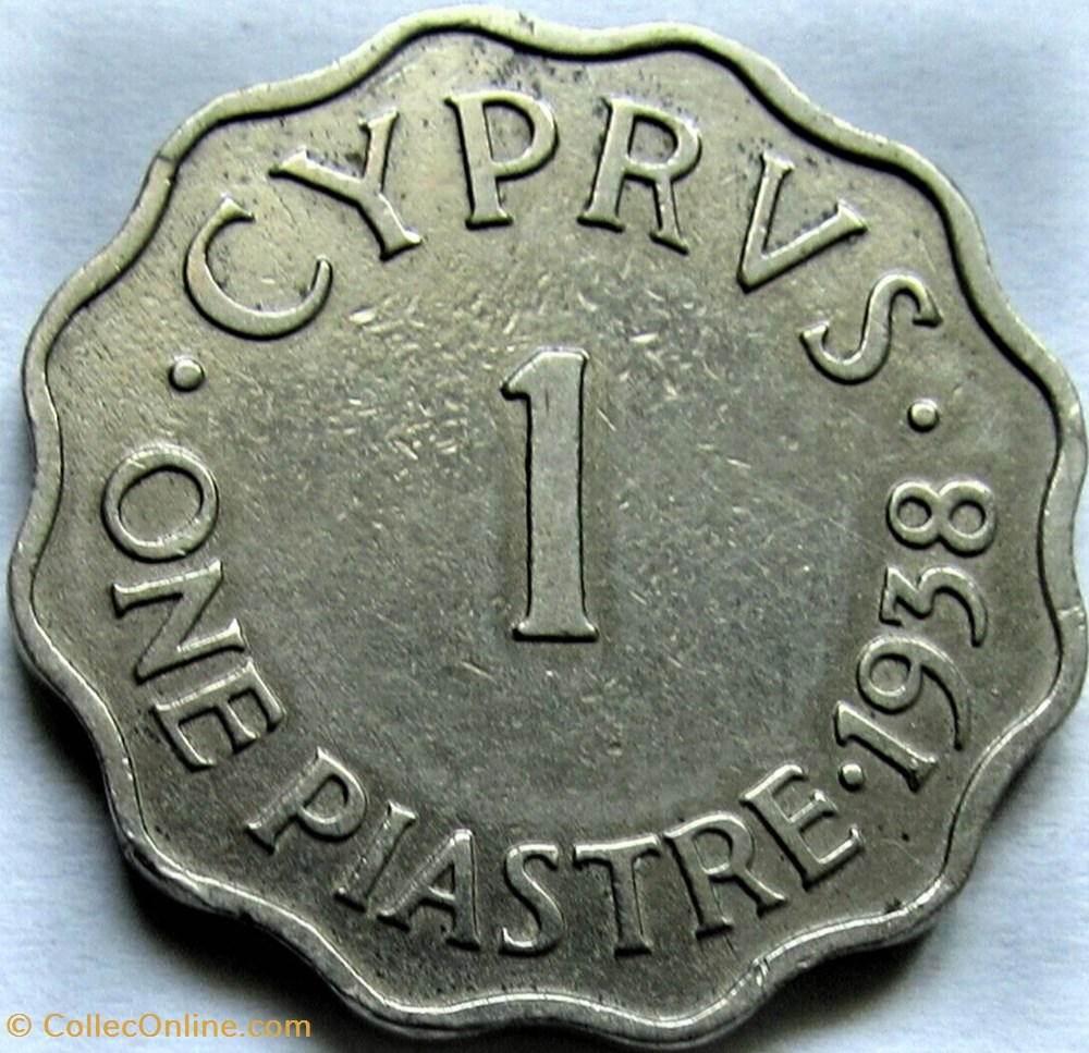monnaies monde chypre george vi one piastre 1938 cyprus ex 2