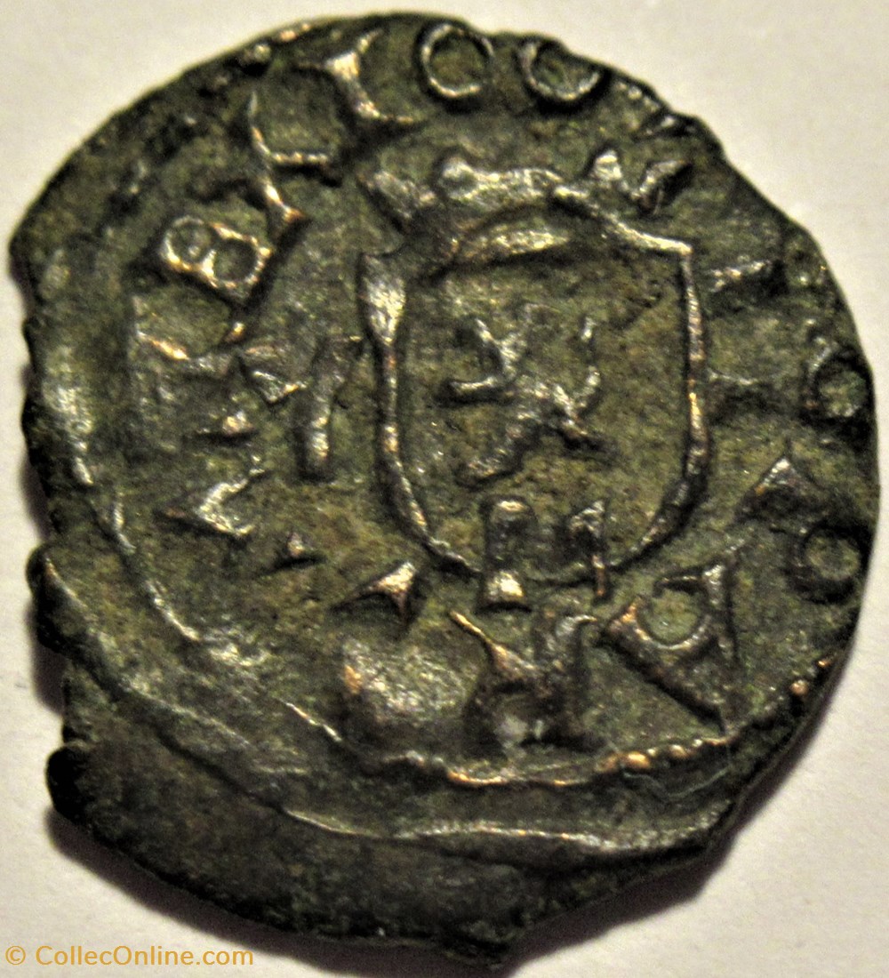 1664 Madrid - 2 Maravedis - Felipe IV de España 3 monnaies europe medievale royaume espagne 1664 madrid 2 maravedis felipe iv de espana