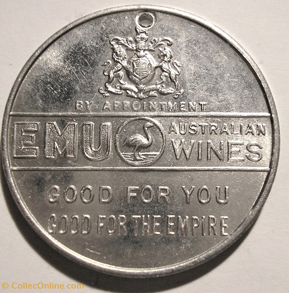 George V & Mary - 1935 Silver Jubilee Medal - Australian Wines Emu (ex.2) 3 medaille royaume uni george v mary 1935 silver jubilee medal australian wines emu ex 2