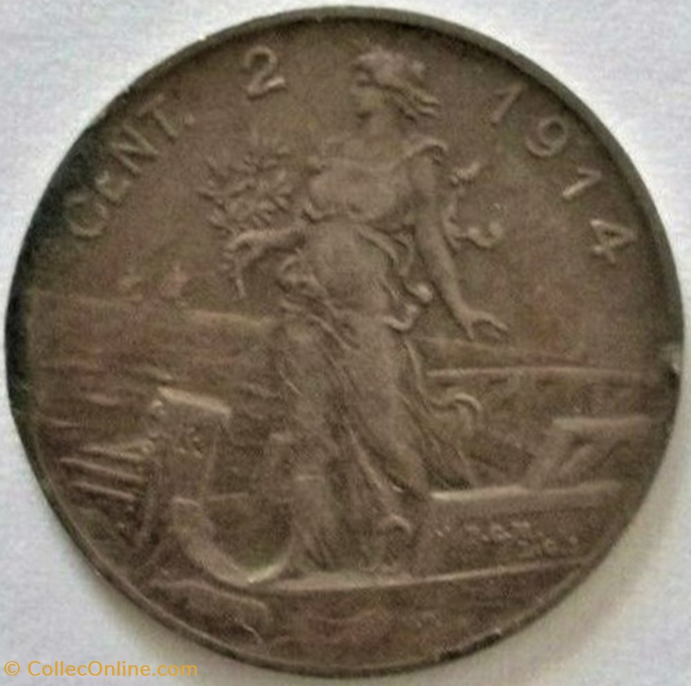 1914 Regno d'Italia, 2 Centesimi, Roma - Vittorio Emanuele III 3 monnaies monde italie 1914 regno italia 2 centesimi roma vittorio emanuele iii
