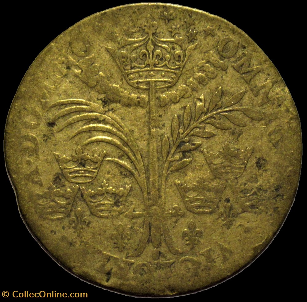 monnaies paranumismatique jetons poids louis xiii 1634 jeton toute victoire vient du seigneur