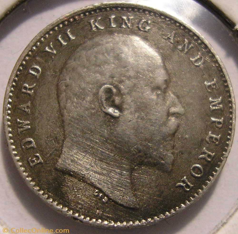 Edward VII - Two Annas 1910 - British India monnaie monde inde edward vii two annas 1910 british india