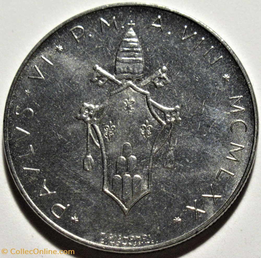 Paulus VI - 100 Lire 1970 Città del Vaticano, Roma 2 monnaies monde paulus vi 100 lire 1970 citta del vaticano roma