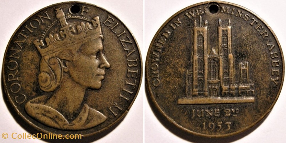 Elizabeth II - Medallion 1953 Coronation at Westminster - UK (ex.2) medaille canadum elizabeth ii medallion 1953 coronation at westminster uk ex 2