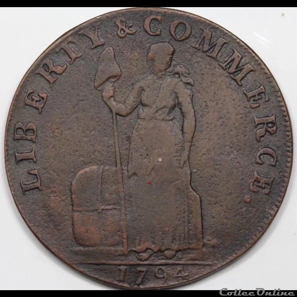 1794 Cent - Talbot, Allum & Lee - New-York USA monnaie jeton mereaux 1794 cent talbot allum lee new york usa