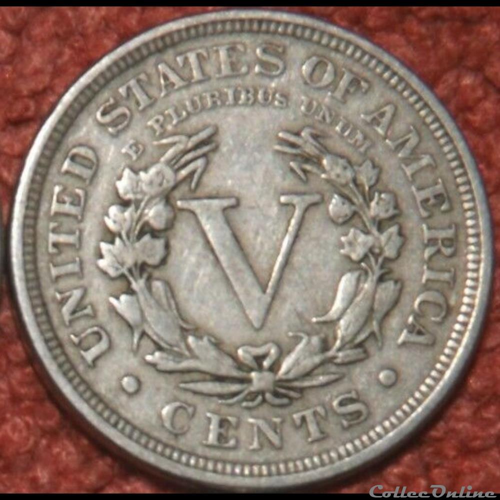 1902 5 Cents monnaie monde etat uni 1902 5 cents