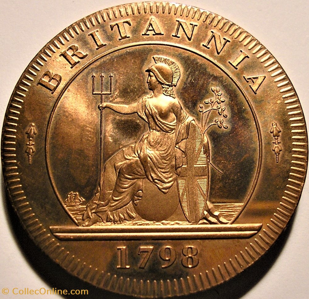 George III - Pattern Two Pence "Cartwheel" 1798 - Great Britain 3 monnaie jeton mereaux george iii pattern two pence cartwheel 1798 great britain