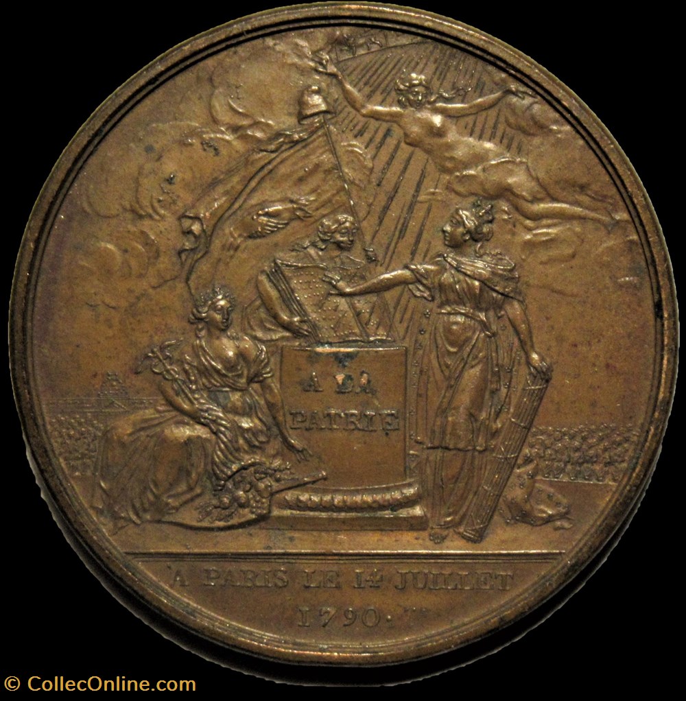 medailles france revolution francaise medaille 1790 constitution assemblee nationale