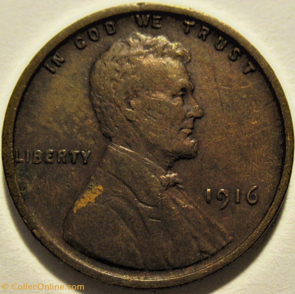 1916 One Cent monnaies monde etats unis 1916 one cent