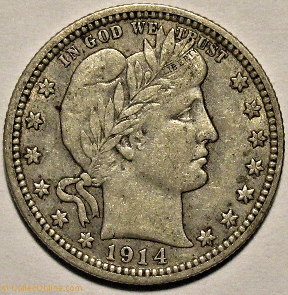 1914 Denver Quarter $ monnaies monde etats unis 1914 denver quarter