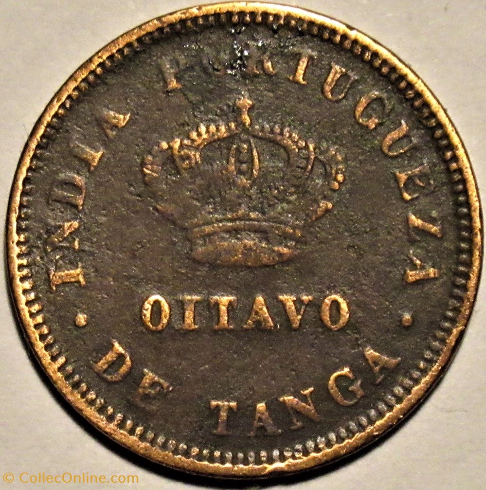 Luís I of Portugal - 1/8 Tanga 1886 Goa monnaies colonies portugaises luis i of portugal 1 8 tanga 1886 goa