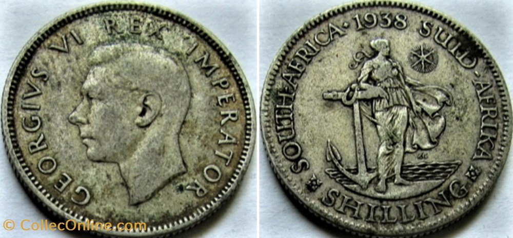 George VI - 1 Shilling 1938 - South Africa monnaies monde afrique du sud george vi 1 shilling 1938 south africa