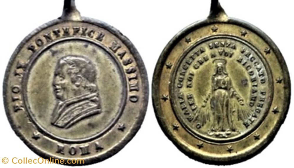 medailles religieuses pius ix virgin mary medalet ca 1868 rome vatican
