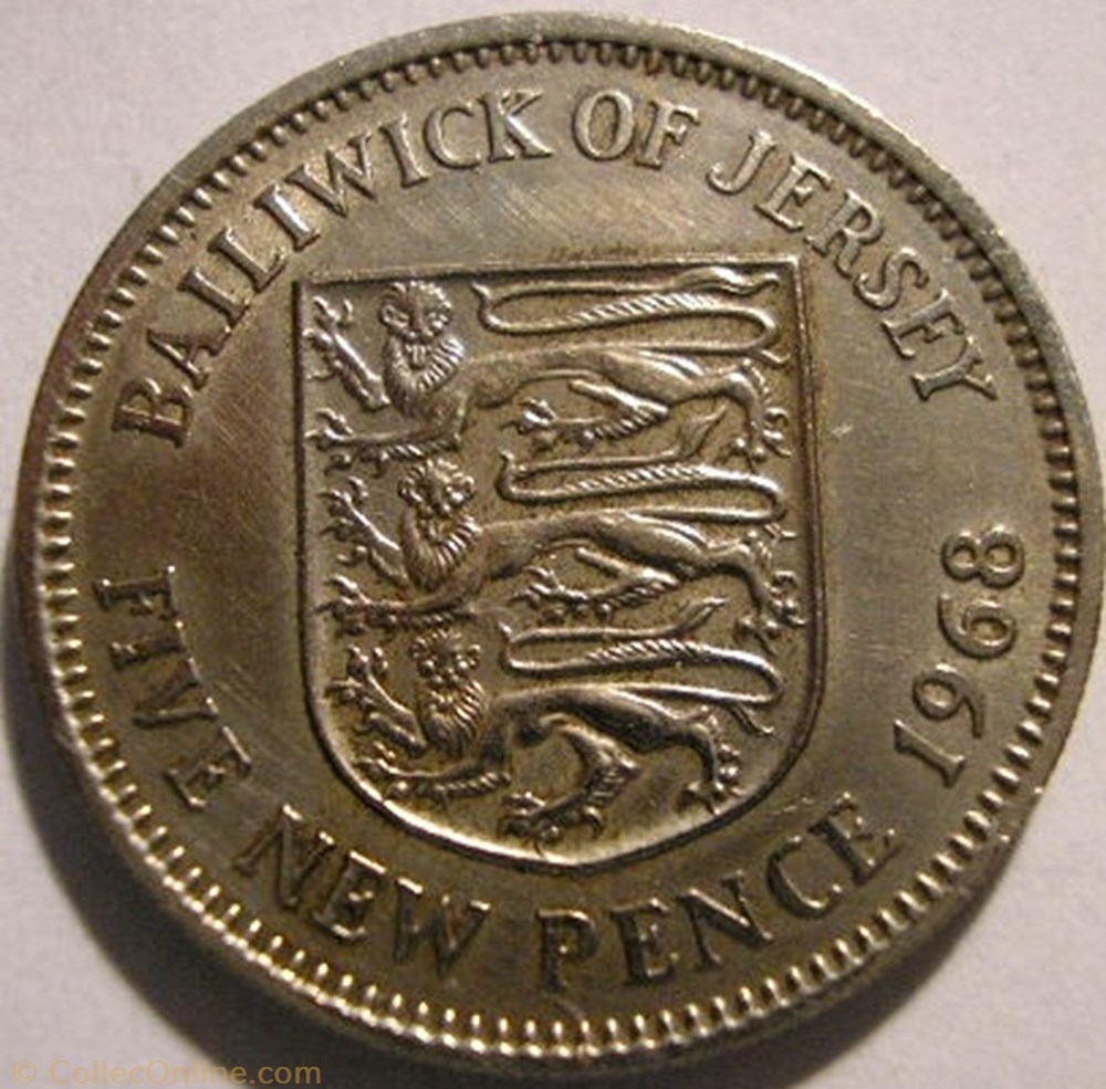States of Jersey - Five New Pence 1968 - Elizabeth II of UK monnaie monde states of jersey five new pence 1968 elizabeth ii of uk