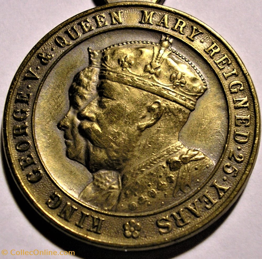 medaille royaume uni george v mary 1935 silver jubilee kingston upon thames uk