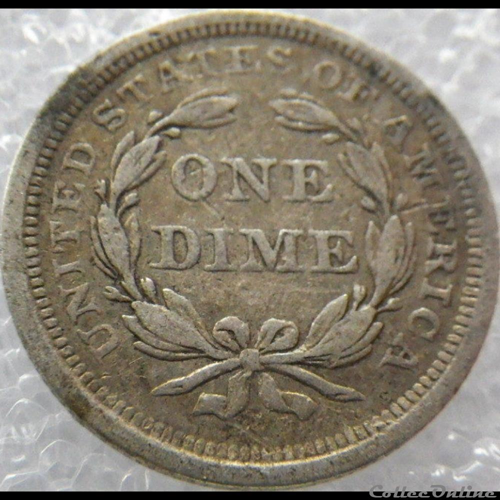 1857 Dime / 10 Cents monnaies monde etats unis 1857 dime 10 cents