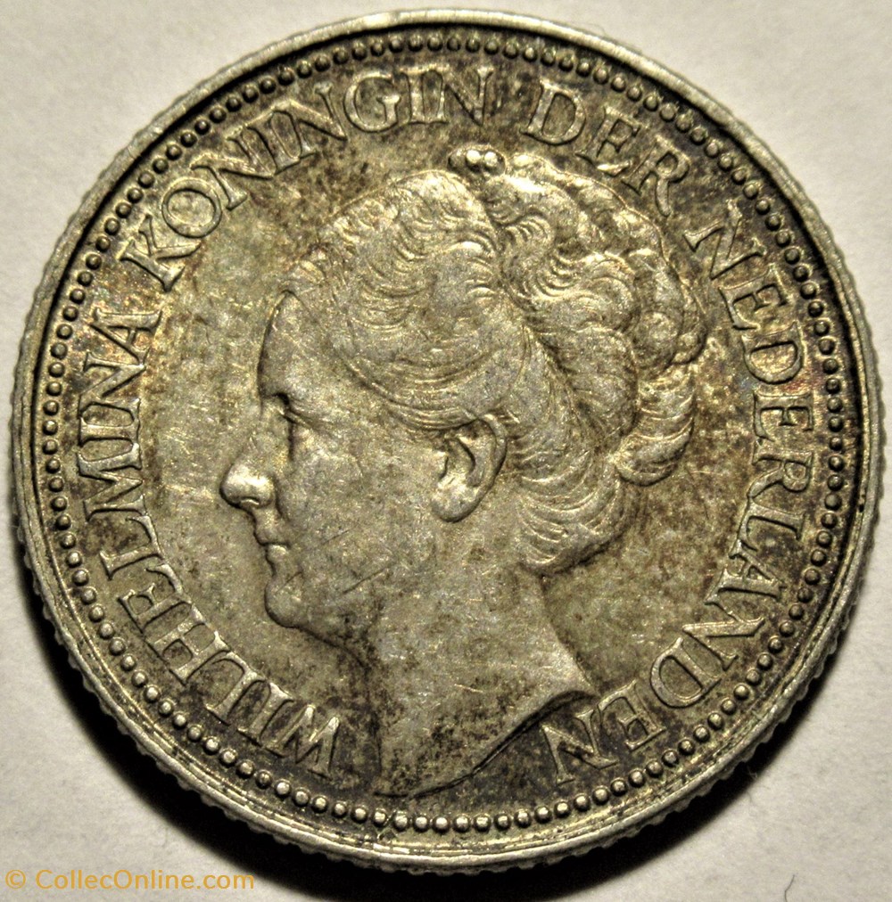 Wilhelmina of Netherlands - 25 Cents 1941 2 monnaies monde pays bas wilhelmina of netherlands 25 cents 1941