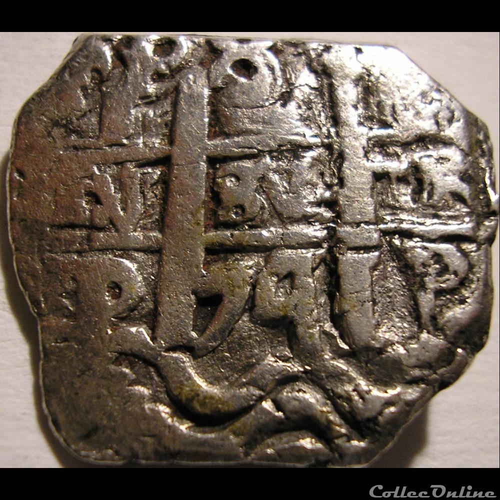 8 Reales 1674 Potosi - Carlos II de España monnaies monde bolivie 8 reales 1674 potosi carlos ii de espana
