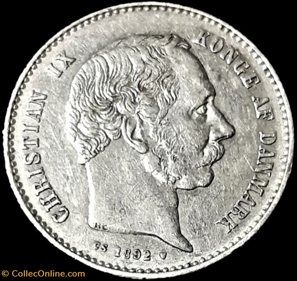 monnaies monde danemark christian ix denmark 1 krone 1892