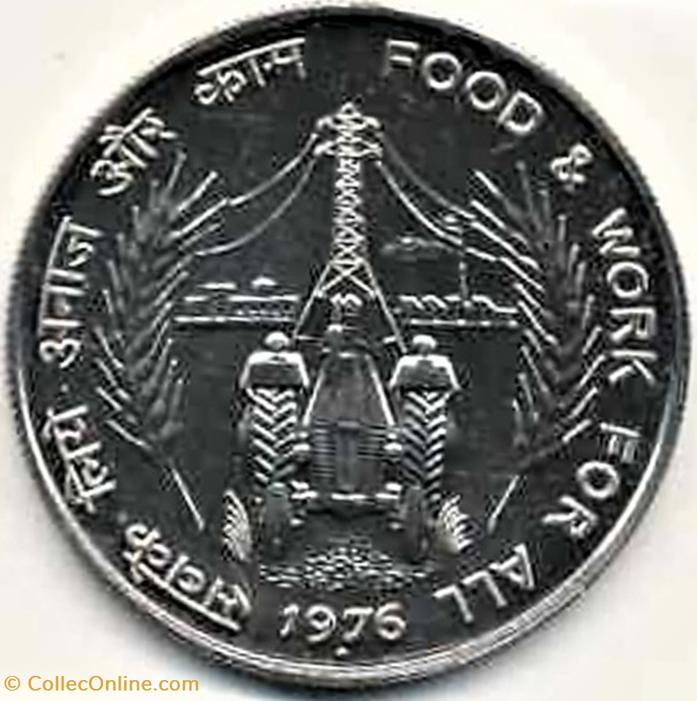 India - 10 Rupees FAO 1976 Mumbai monnaies monde inde india 10 rupees fao 1976 mumbai