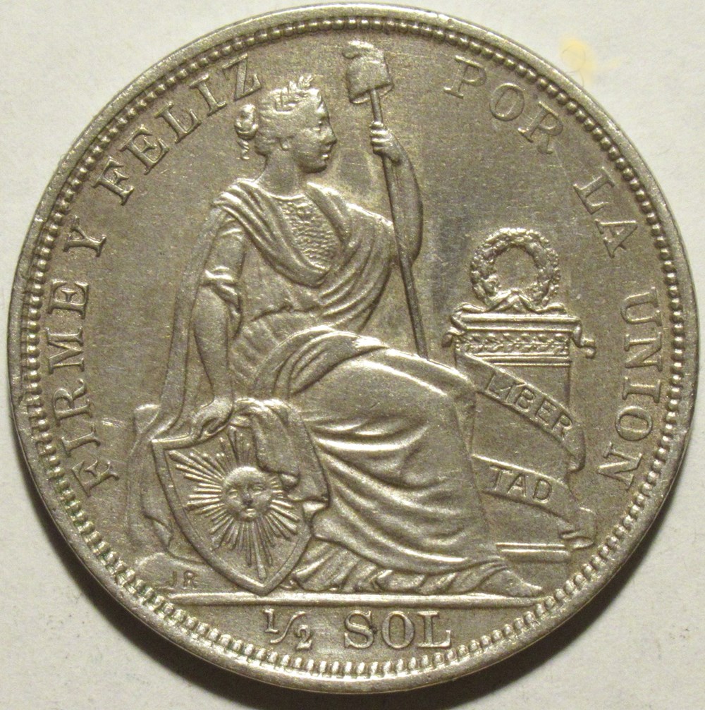 Peru - 1/2 Sol 1922 Lima monnaies monde perou peru 1 2 sol 1922 lima