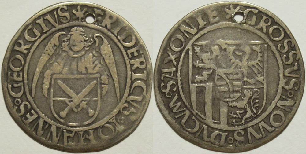 Friedrich III - c.1507 Schreckenberger "Engelsgroschen" - Electorate of Saxony monnaies europe medievale saint empire romain germanique friedrich iii c 1507 schreckenberger engelsgroschen electorate of saxony