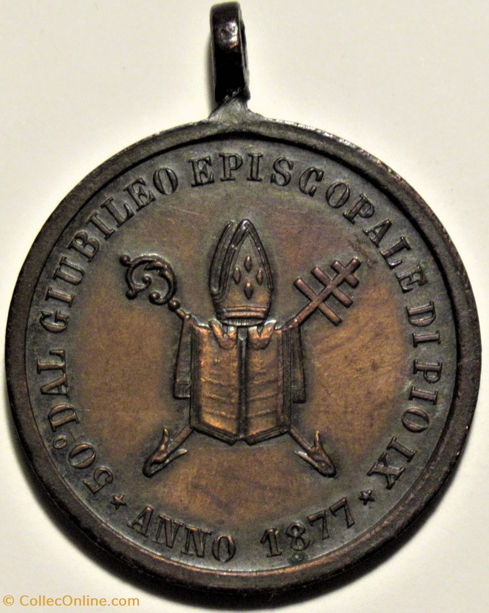 Pius IX - Episcopal Jubilee - Medal 1877 Rome, Vatican medailles religieuses pius ix episcopal jubilee medal 1877 rome vatican