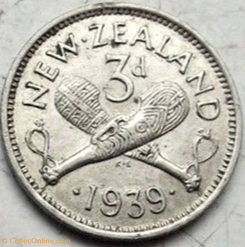 George VI - 3 Pence 1939 - New Zealand monnaie monde nouvelle zelande george vi 3 pence 1939 new zealand