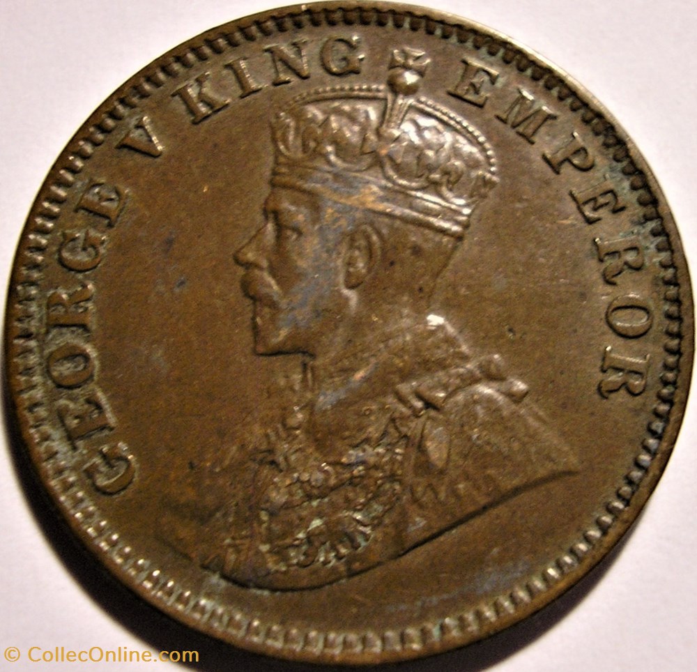 George V - One Quarter Anna 1917 Calcutta - British India Empire monnaies monde inde george v one quarter anna 1917 calcutta british india empire