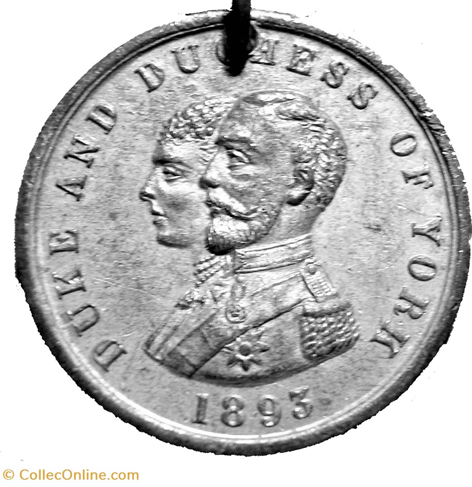 monnaie jeton mereaux george may 1893 marriage medallion uk