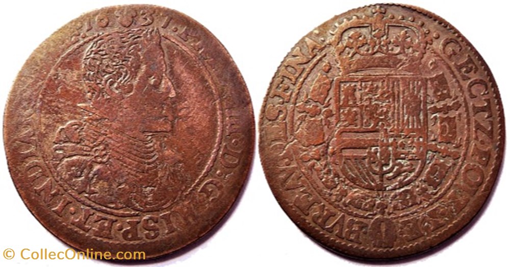 1637 Token of Brussels, Spanish Netherlands - Philip IV of Spain monnaies europe medievale pays bas espagnols 1637 token of brussels spanish netherlands philip iv of spain