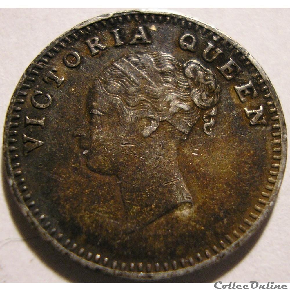 Victoria - Two Annas 1841 Calcutta - East India Company monnaie monde inde victoria two annas 1841 calcutta east india company