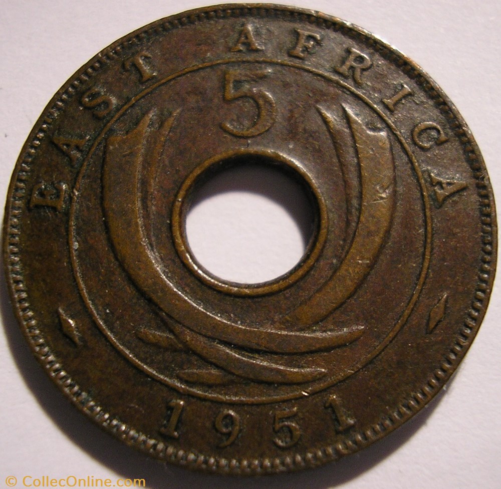 monnaie monde kenya george vi 5 cents 1951 east africa