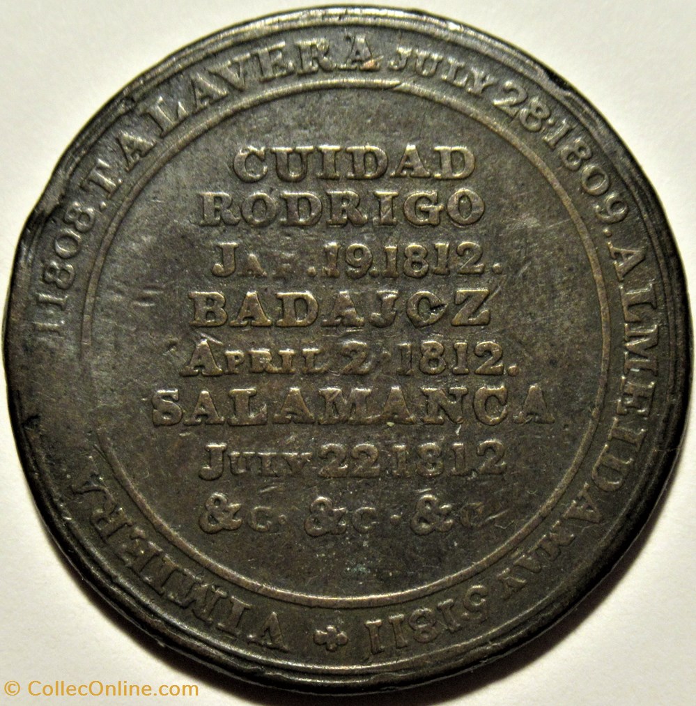 Wellington - HalfPenny 1812, Peninsular token to Salamanca 3 monnaies monde canada wellington halfpenny 1812 peninsular token to salamanca