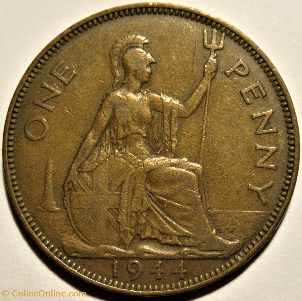 George VI - One Penny 1944 - UK - Coins - World - United Kingdom