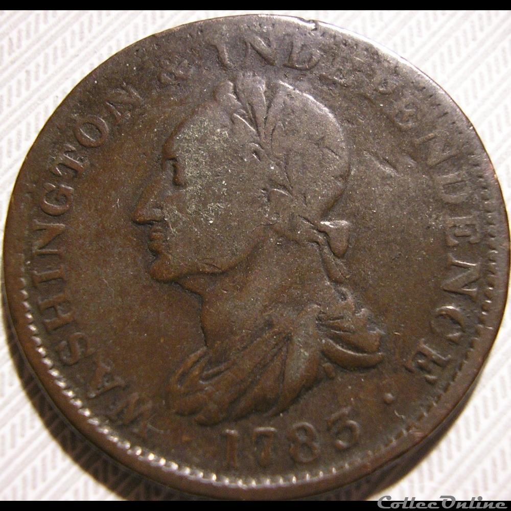 1783 Washington Independence Token - Draped Bust, No Button monnaie monde etat uni 1783 washington independence token draped bust no button