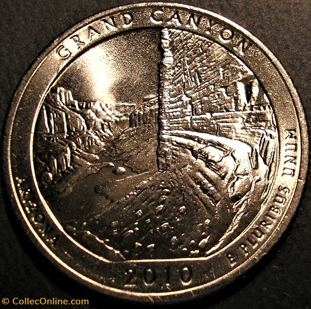 Grand Canyon - 2010 D Quarter Dollar - Arizona State 3 monnaie monde etat uni grand canyon 2010 d quarter dollar arizona state