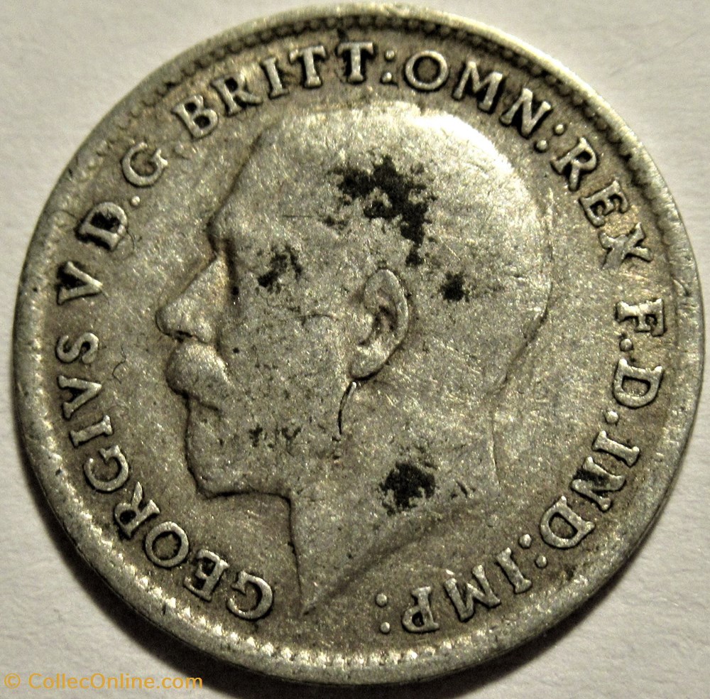 George V - 3 Pence 1918 - United Kingdom 2 monnaies monde royaume george v 3 pence 1918 united kingdom