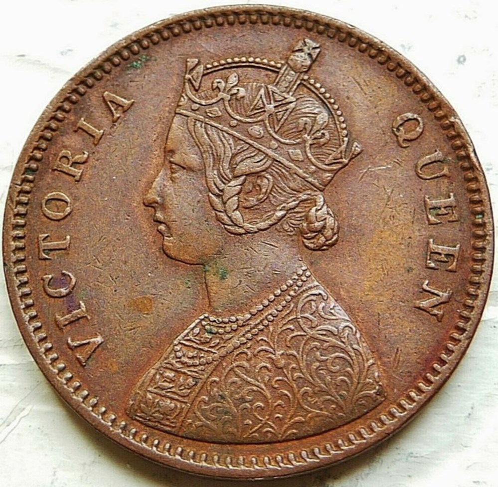 monnaies monde inde victoria one quarter anna 1862 madras british india
