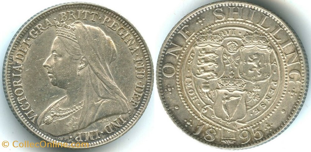 monnaies monde royaume uni victoria 1 shilling 1895 kingdom of great britain