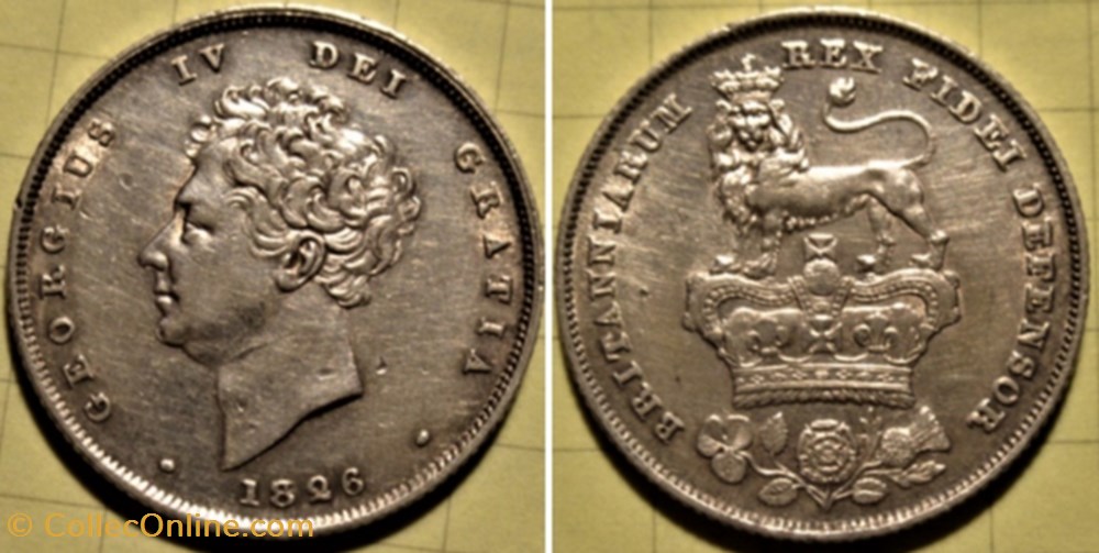 monnaies monde royaume uni george iv 1 shilling 1826 great britain ex 3